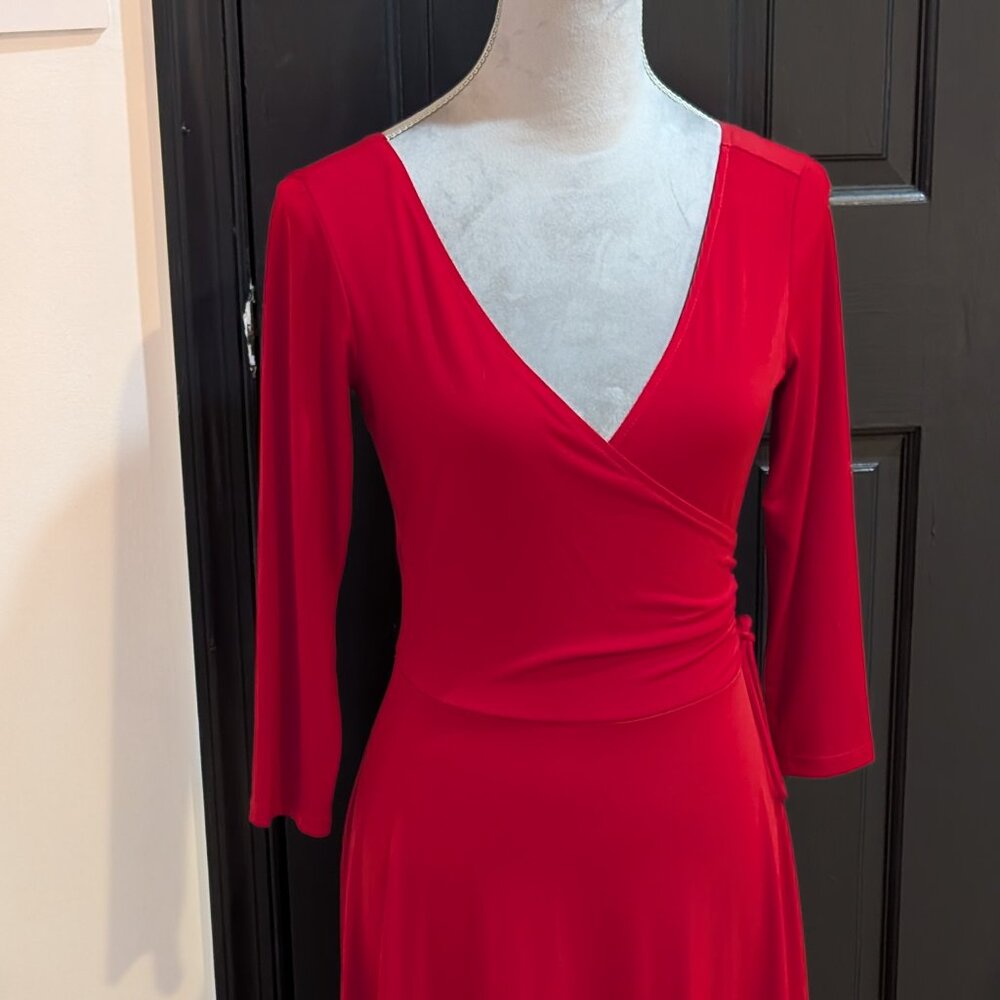 Red Wrap Dress Size 6 London Times